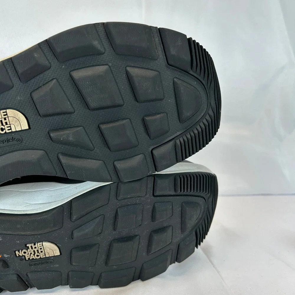 The North Face Nuptse Puffer Winter Boot Black White Waterproof Logo Strap 11